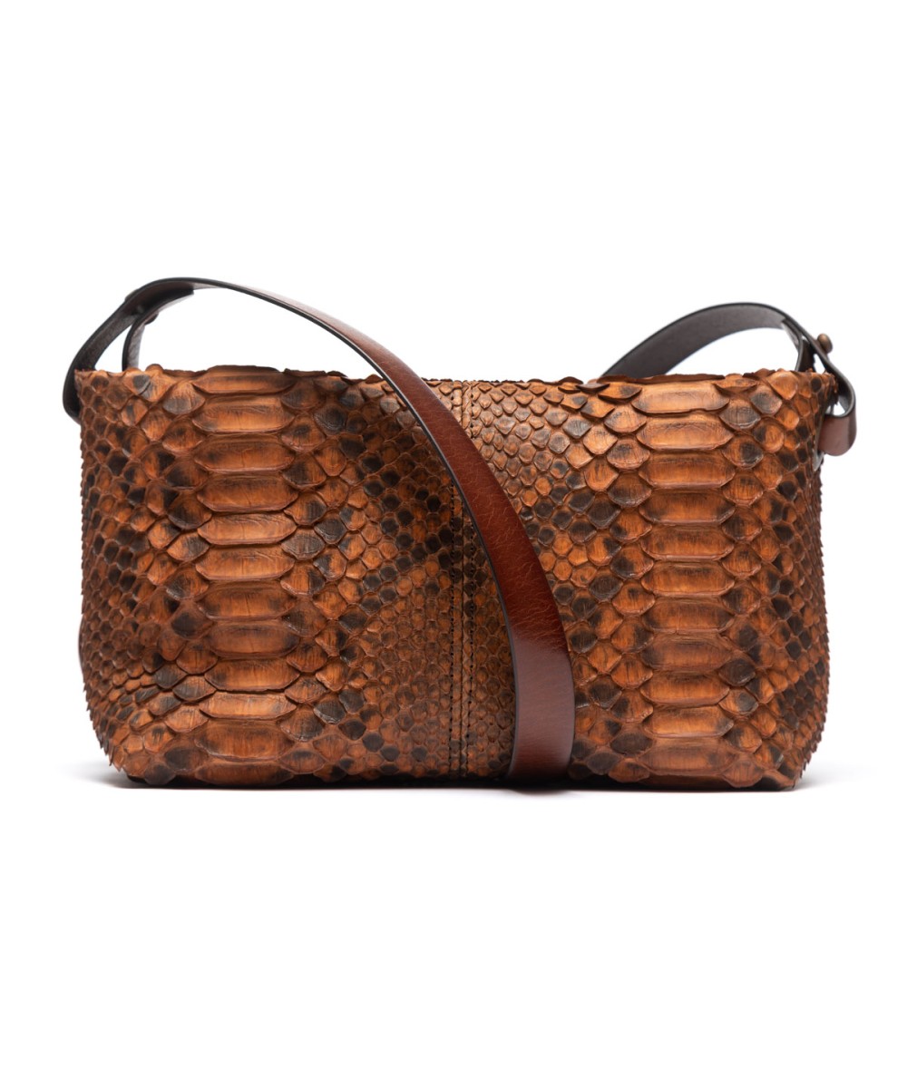 crossbody bag camel python
