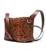 crossbody bag camel python